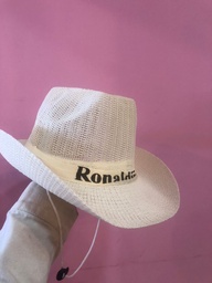 [Sombrero Ronaldino] Sombrero Unisex de Paja Liso